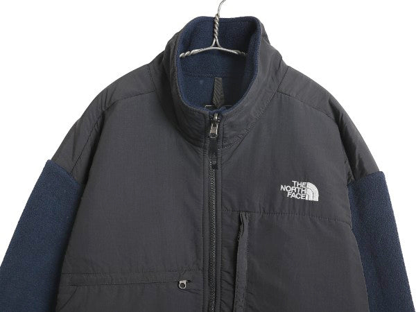 ノースフェイス デナリ ジャケット メンズ XL アウトドア フリース ナイロン ジャンパー フルジップ ブルゾン 大きいサイズ ツートン 紺 灰