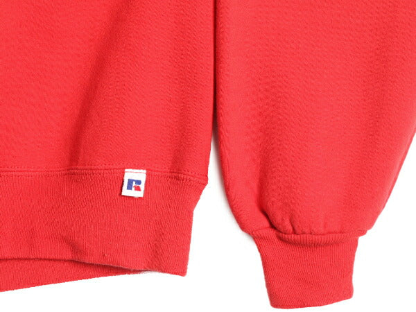 90s USA製 トランプ プラザ プリント スウェット メンズ レディース S / 古着 90年代 オールド ホテル カジノ 企業 ラッセル トレーナー 赤