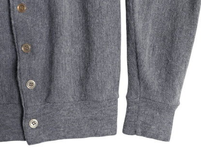 70s Sears Kings Road アクリル ニット カーディガン メンズ レディース M 灰 無地 ヴィンテージ シアーズ セーター 前開き 羽織り グレー