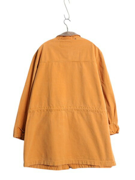 90s OLD GAP キャンバス ハンティング ジャケット メンズ M / オールド ギャップ カバーオール フィールド ハーフ コート 襟 本革 レザー