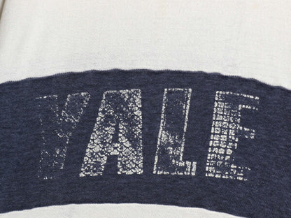 80s USA製 YALE カレッジ プリント スウェット メンズ レディース M 程/ ヴィンテージ トレーナー イエール ツートン 裏起毛 クルーネック
