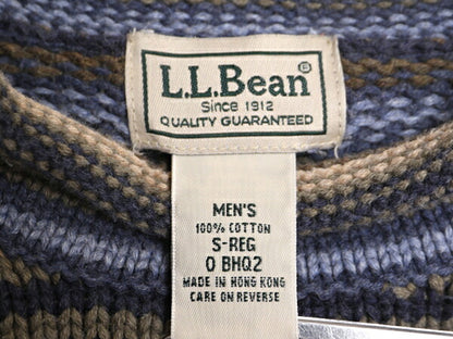 エルエルビーン ロールネック ボーダー ニット セーター メンズ S レディース M / 古着 アウトドア LLBean コットン LLビーン マルチカラー
