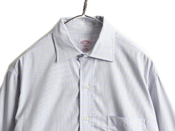 ■ ブルックスブラザーズ 346 チェック 長袖 ドレス シャツ メンズ L 程/ BROOKS BROTHERS 長袖シャツ ビジネス ノーアイロン ポケット付き