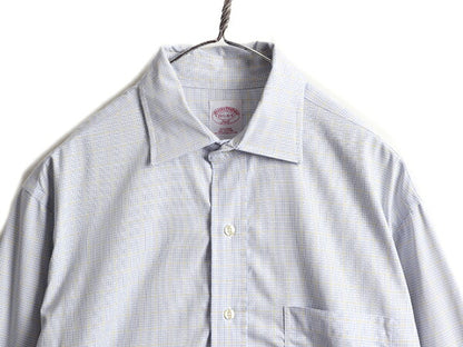 ■ ブルックスブラザーズ 346 チェック 長袖 ドレス シャツ メンズ L 程/ BROOKS BROTHERS 長袖シャツ ビジネス ノーアイロン ポケット付き