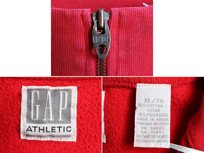 90s 大きいサイズ XL ■ OLD GAP ハイネック スウェット トレーナー ( メンズ ) 90年代 オールド ギャップ MTN ALPINE COUNTRY 裏起毛 赤