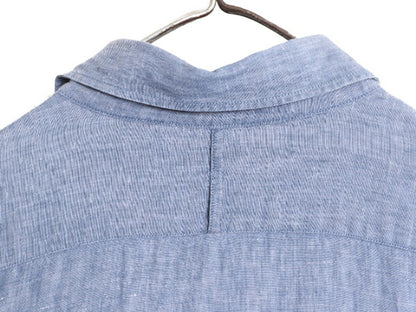 バナナリパブリック 100% リネン 長袖 シャツ メンズ XL / 古着 BANANA REPUBLIC ポケット付き 無地 大きいサイズ 高級 LINEN 麻 シンプル