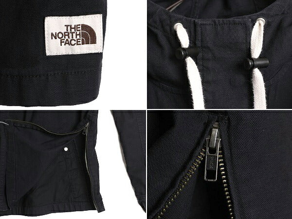 US企画 ノースフェイス コットン アノラック フード ジャケット レディース L / The North Face プルオーバー パーカー アウトドア 黒 薄手