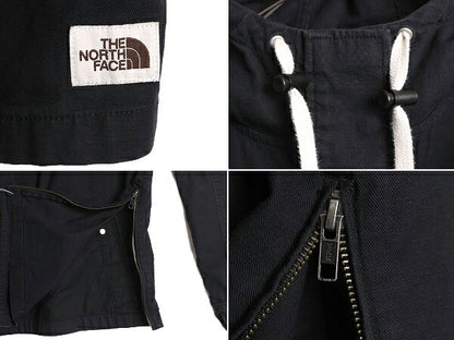 US企画 ノースフェイス コットン アノラック フード ジャケット レディース L / The North Face プルオーバー パーカー アウトドア 黒 薄手