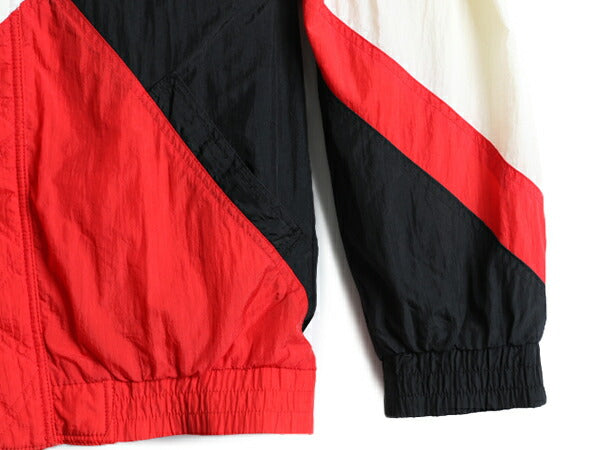 90s ■ APEX ONE NHL オフィシャル ブラックホークス ナイロン ジャケット メンズ M / 古着 90年代 オールド スタジャン ブルゾン ホッケー