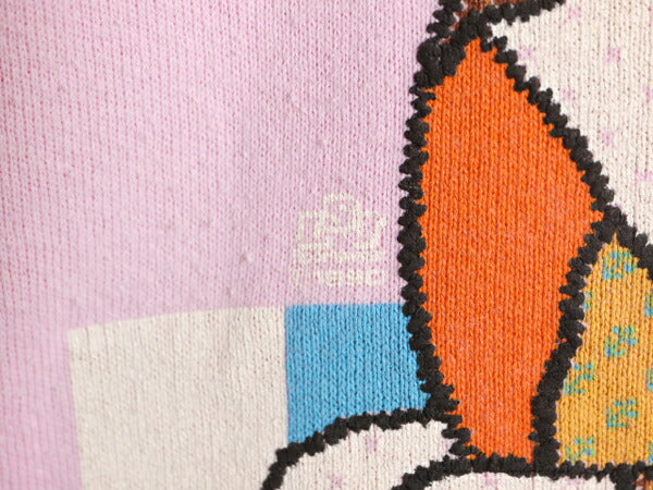 90s USA製 ネコ アート イラスト プリント スウェット メンズ レディース XL 小さめ L 程/ 古着 90年代 オールド グラフィック トレーナー