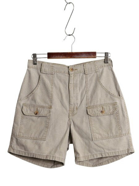 90s ダックヘッド ブッシュ ショートパンツ メンズ 実寸 29 オールド サファリ ノータック カーゴ ショーツ キャンバス 短パン アウトドア
