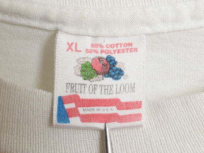 90s USA製 ジョーク メッセージ プリント Tシャツ メンズ XL / 古着 オールド シングルステッチ 大きいサイズ ヘビーウェイト 当時物 白