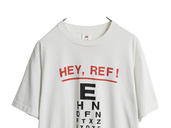 90s USA製 ジョーク メッセージ プリント Tシャツ メンズ XL / 古着 オールド シングルステッチ 大きいサイズ ヘビーウェイト 当時物 白