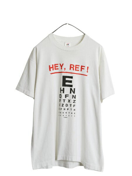 90s USA製 ジョーク メッセージ プリント Tシャツ メンズ XL / 古着 オールド シングルステッチ 大きいサイズ ヘビーウェイト 当時物 白