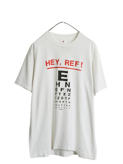 90s USA製 ジョーク メッセージ プリント Tシャツ メンズ XL / 古着 オールド シングルステッチ 大きいサイズ ヘビーウェイト 当時物 白