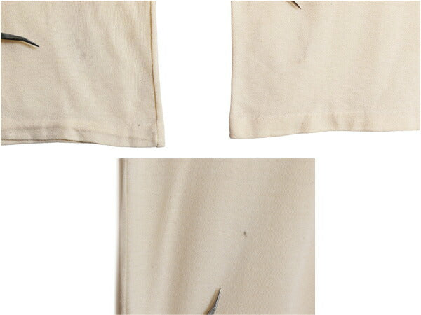 70s USA製 カレッジ フットボール プリント Tシャツ メンズ M ヴィンテージ メッシュ 切替 7分袖 シングルステッチ ツートン アルテックス