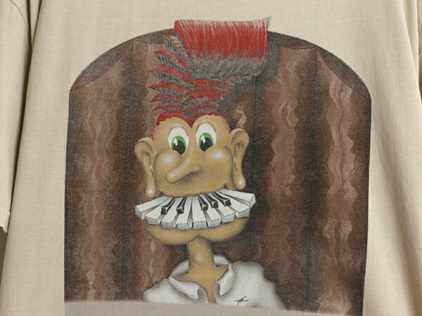 00s ブルース ホーンズビー ツアー イラスト プリント Tシャツ メンズ L 古着 オールド キャラクター グラフィック アート バンド ロック