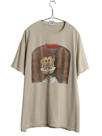 00s ブルース ホーンズビー ツアー イラスト プリント Tシャツ メンズ L 古着 オールド キャラクター グラフィック アート バンド ロック