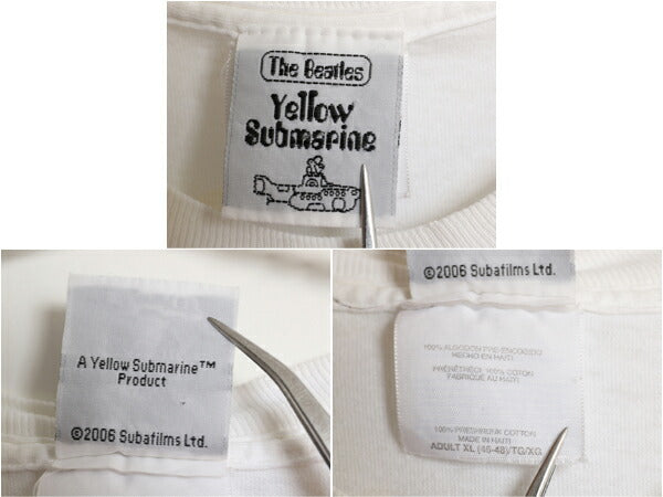 00s ビートルズ イラスト プリント Tシャツ メンズ XL オールド オフィシャル バンド ロック Yellow Submarine グラフィック 大きいサイズ