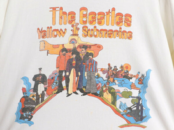 00s ビートルズ イラスト プリント Tシャツ メンズ XL オールド オフィシャル バンド ロック Yellow Submarine グラフィック 大きいサイズ