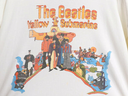 00s ビートルズ イラスト プリント Tシャツ メンズ XL オールド オフィシャル バンド ロック Yellow Submarine グラフィック 大きいサイズ