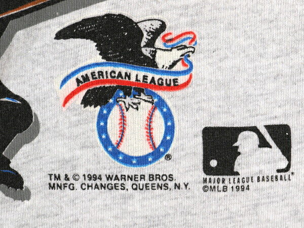 90s ヤンキース ワーナー キャラクター イラスト プリント Tシャツ メンズ XL 古着 オールド MLB 大リーグ 野球 オフィシャル 大きいサイズ