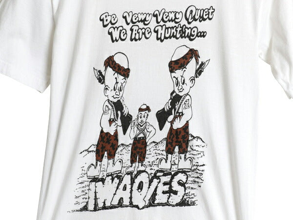 80s キャラクター パロディ イラスト プリント Tシャツ レディース S 程 古着 ヴィンテージ グラフィック ヘビーウェイト 白 インディアン