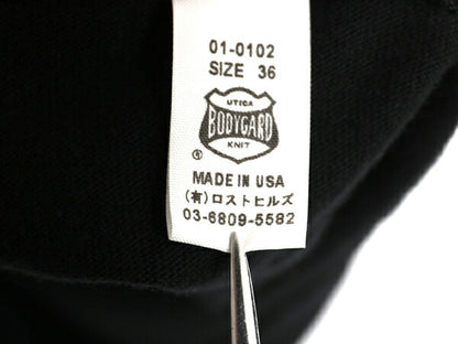 USA製 UTICA BODYGARD Vネック 半袖 Tシャツ メンズ S / 古着 ロストヒルズ 復刻 シングルステッチ ヘビーウェイト アンダーウェア 無地 黒