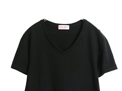USA製 UTICA BODYGARD Vネック 半袖 Tシャツ メンズ S / 古着 ロストヒルズ 復刻 シングルステッチ ヘビーウェイト アンダーウェア 無地 黒