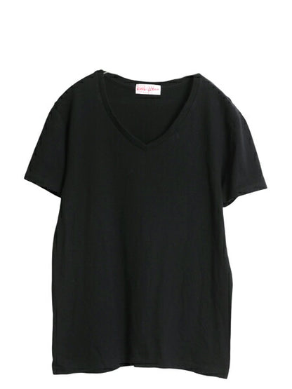 USA製 UTICA BODYGARD Vネック 半袖 Tシャツ メンズ S / 古着 ロストヒルズ 復刻 シングルステッチ ヘビーウェイト アンダーウェア 無地 黒