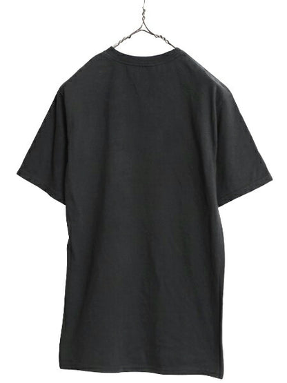 00s グラフィック フェイス イラスト プリント Tシャツ メンズ S / 古着 オールド アート ヘビーウェイト ブラック モノトーン 黒 ヘインズ