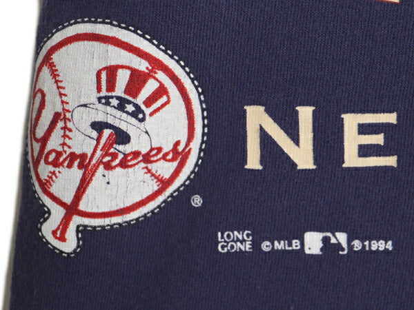 90s USA製 MLB オフィシャル LONG GONE ヤンキース プリント Tシャツ メンズ M オールド 当時物 シングルステッチ 大リーグ ヘビーウェイト