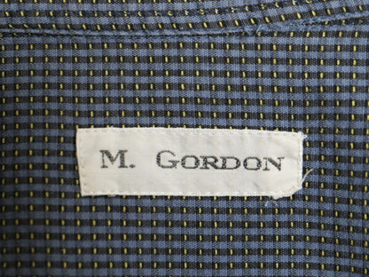90s M. GORDON 織柄 コットン 長袖 シャツ メンズ L / 古着 90年代 オールド ポケット付き 総柄 BARTELL&GORDON カジュアル シンプル 上質