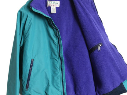 90s エルエルビーン ナイロン ウォームアップ ジャケット レディース M メンズ S 程 古着 LLBEAN オールド フリース ライナー付き ブルゾン