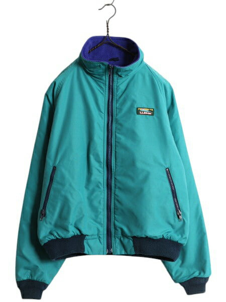 90s エルエルビーン ナイロン ウォームアップ ジャケット レディース M メンズ S 程 古着 LLBEAN オールド フリース ライナー付き ブルゾン