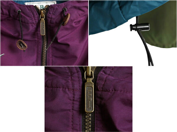 90s エルエルビーン 中綿 ナイロン アノラック パーカー ジャケット レディース M メンズ S 程 90年代 オールド LLBEAN マウンテンパーカー