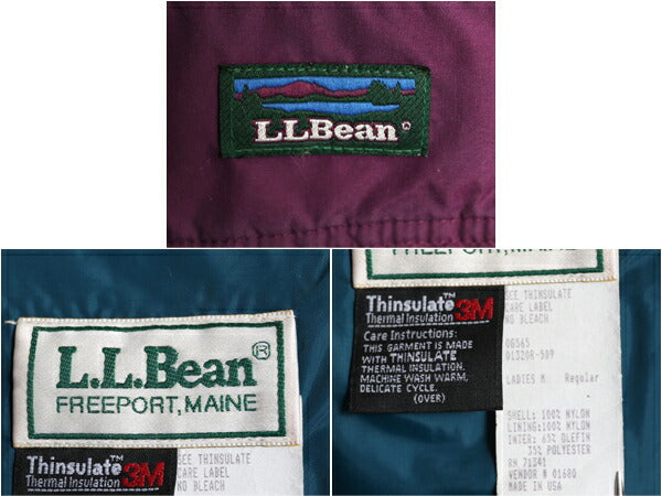 90s エルエルビーン 中綿 ナイロン アノラック パーカー ジャケット レディース M メンズ S 程 90年代 オールド LLBEAN マウンテンパーカー