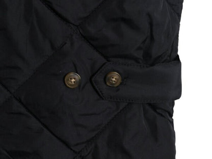 J CREW 中綿 ナイロン キルティング ベスト メンズ XS / ジェイクルー 前開き 重ね着 フルジップ ハイネック ポケット付き ノースリーブ 黒