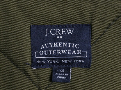 J CREW 中綿 ナイロン キルティング ベスト メンズ XS / ジェイクルー 前開き 重ね着 フルジップ ハイネック ポケット付き ノースリーブ 黒