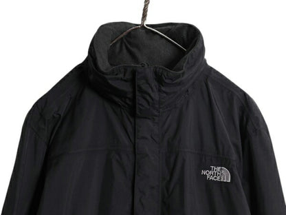 ノースフェイス HYVENT マウンテンパーカー ジャケット メンズ M The North Face アウトドア ナイロン ジャンパー マンパ 収納 フード 黒