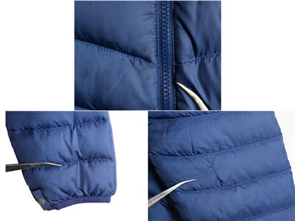 ノースフェイス ナイロン ダウン ジャケット レディース M / The North Face アウトドア フルジップ 550フィル ブルゾン パッカブル ブルー