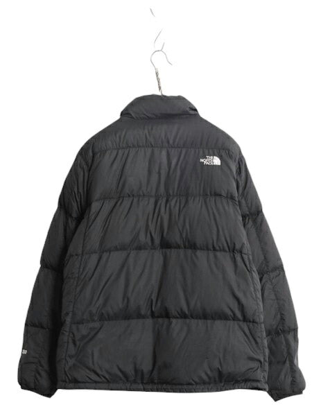 ノースフェイス ナイロン ダウン ジャケット メンズ L / The North Face ブルゾン ハイネック フルジップ キルティング 550フィル ブラック