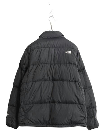 ノースフェイス ナイロン ダウン ジャケット メンズ L / The North Face ブルゾン ハイネック フルジップ キルティング 550フィル ブラック