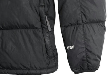 ノースフェイス ナイロン ダウン ジャケット メンズ L / The North Face ブルゾン ハイネック フルジップ キルティング 550フィル ブラック