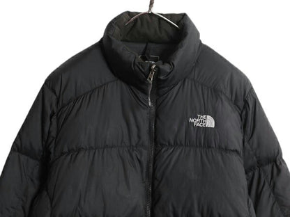 ノースフェイス ナイロン ダウン ジャケット メンズ L / The North Face ブルゾン ハイネック フルジップ キルティング 550フィル ブラック