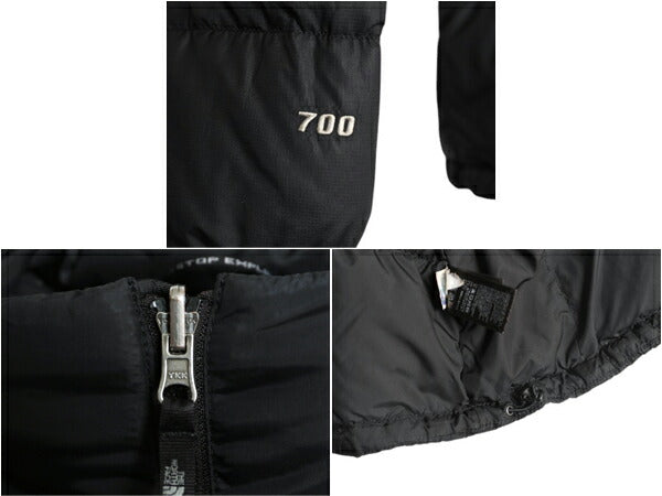 ノースフェイス ヌプシ ダウン ジャケット レディース XL メンズ S 程 The North face NUPTSE アウトドア ナイロン 700フィル ブルゾン 黒