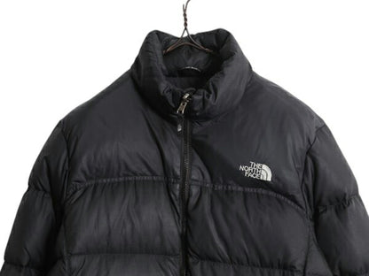 ノースフェイス ヌプシ ダウン ジャケット レディース XL メンズ S 程 The North face NUPTSE アウトドア ナイロン 700フィル ブルゾン 黒
