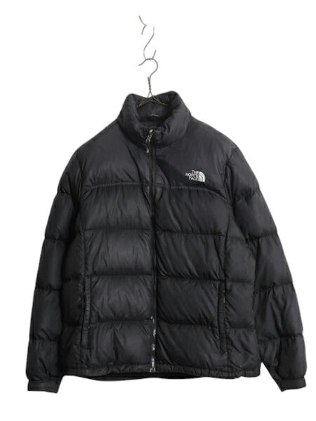 ノースフェイス ヌプシ ダウン ジャケット レディース XL メンズ S 程 The North face NUPTSE アウトドア ナイロン 700フィル ブルゾン 黒