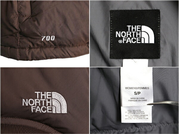 ノースフェイス ヌプシ ダウン ベスト レディース S The North face アウトドア NUPTSE 700フィル フルジップ 重ね着 前開き パッカブル 茶