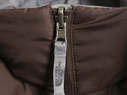 ノースフェイス ヌプシ ダウン ベスト レディース S The North face アウトドア NUPTSE 700フィル フルジップ 重ね着 前開き パッカブル 茶